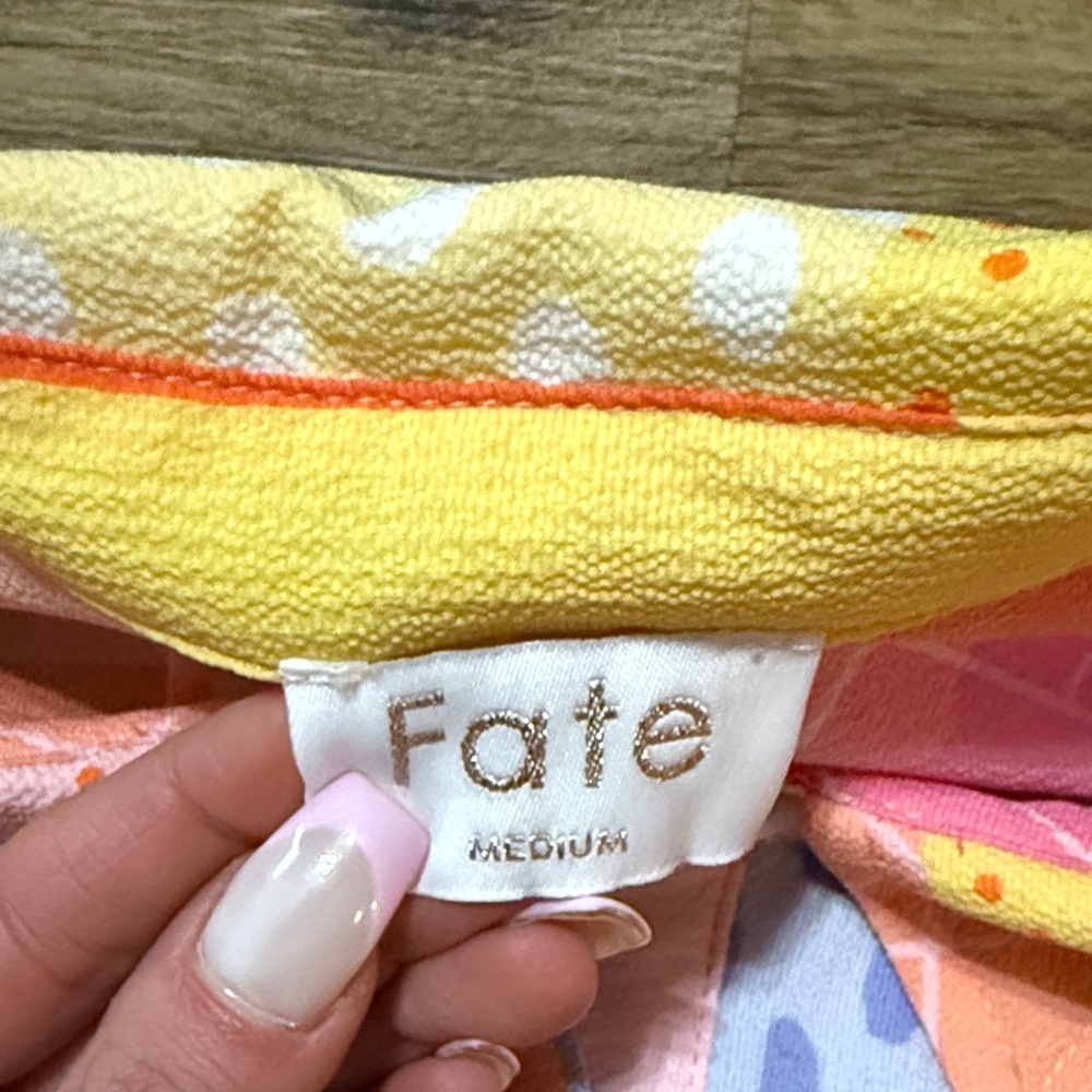 Fate Patchwork Button-Down Top - Picture 3 of 10